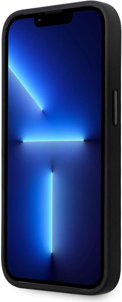 image 1 of Karl Lagerfeld Ikonik Metal Pin Silicone Cover for iphone 15 Pro 6.1 Black - KLHCP15LSMHKNPK