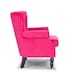 image 5 of Velvet Pink Liana Accent Wingback Chair