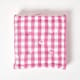 image 3 of Homescapes Pink Block Check Cotton Gingham Floor Cushion - 40 x 40 cm | Pink | 40 x 40 cm