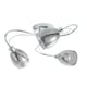 image 1 of BHS Arya 3 Light Flush Bathroom Ceiling Light | Silver | Chrome | 1
