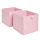 image 1 of OHS 2 x Plain Folding Storage Cube Boxes, 27x27cm - Blush Pink