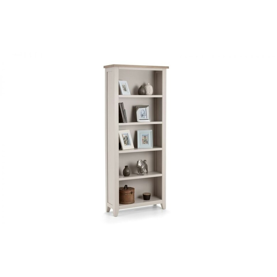 image 1 of Classic Elephant Grey Tall Bookcase | Brown | Brown