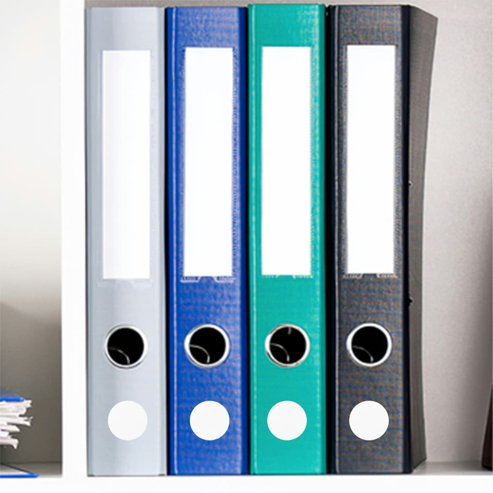 image 1 of Pack of 84 White 24mm Round Labels - Stickers