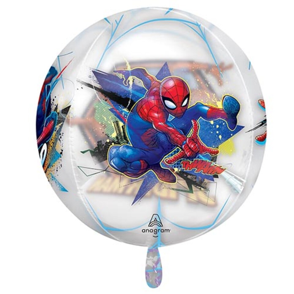 image 1 of Spider-Man Marvel See-Thru Orbz Foil Helium Balloon 38cm / 15 in | White