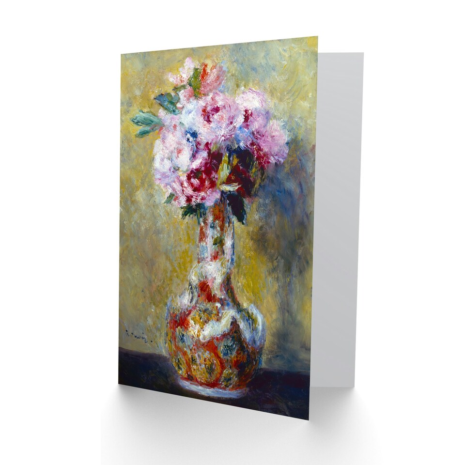 image 1 of Renoir Pierre Auguste Bouquet Vase Blank Art Card