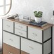image 8 of HOMCOM Bedroom Chest of Drawers Fabric Dresser w/ Foldable Drawers Black