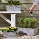 image 1 of Set of 3 Floral Embossed Planters Grey