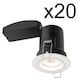 image 2 of Set of 20 Fire Rated Downlights - White Fixed GU10 Recessed Downlights