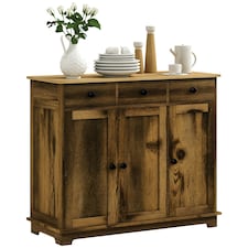 HOMCOM Sideboard Buffet Cabinet with Storage Cabinets and Drawers Brown | Brown
