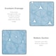 image 2 of Laguna Anti Slip Blue PVC Bath Mat 68cm x 37cm - 2 Set | Blue | Blue | 2