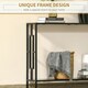 image 7 of HOMCOM Industrial Console Table w/ Storage Shelf Black Metal Frame Rustic Brown Brown | Rustic Brown