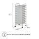 image 5 of VonHaus White 10 Drawer Storage Trolley With 360° wheels