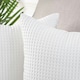 image 7 of Two Pack Waffle Cushion Covers 65 x 65cm - 100% Cotton Silver | Dove Grey