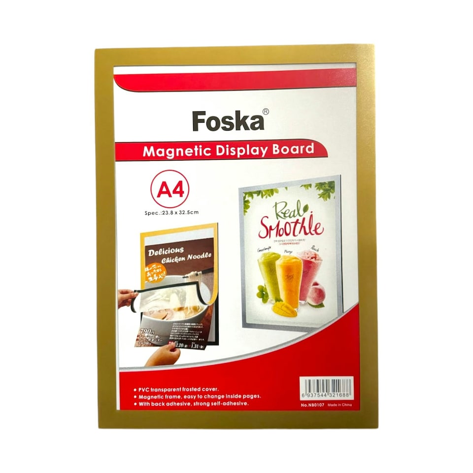 image 1 of A4 Magnetic Sign Holder Display Board