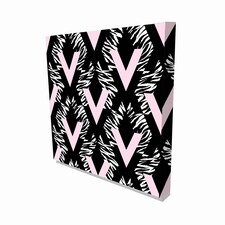 Trendy doodle grunge (Canvas Print) 30cm x 30cm