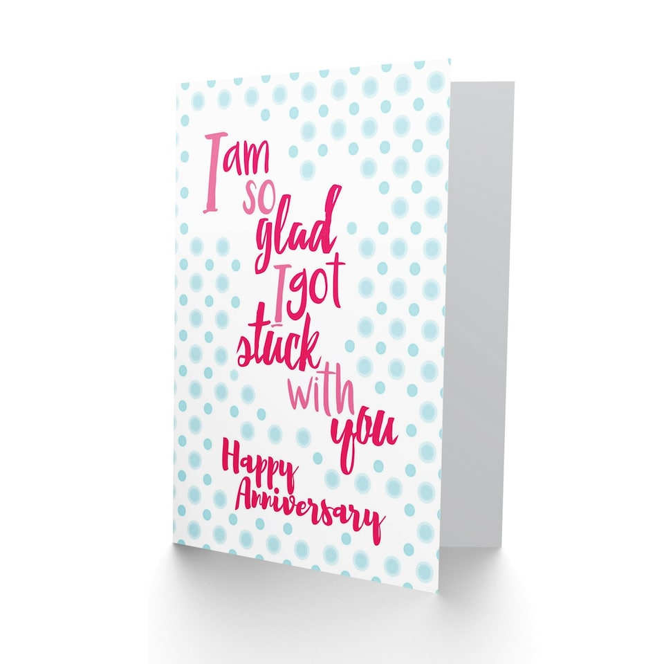 image 1 of Stuck You Partner Anniversary Love Valentines Day Card