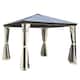 image 1 of Outsunny 3 x 3(m) Hardtop Gazebo Canopy with Mosquito Netting and Curtains
