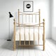 image 4 of Hampstead Traditional Antique Brass Distressed Effect Single Metal Bed Frame & Guest Trundle