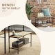 image 5 of HOMCOM Dining Table and Chairs Set of 4 with 2 Chairs Bench for Kitchen Natural