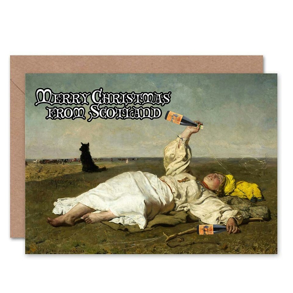 image 1 of Alternative Xmas Chelmonski Drunk Scots Christmas Card