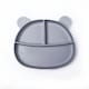 image 2 of Callowesse Silicone Divided Baby Suction Plate | BPA-Free | Dishwasher Safe | Microwave Safe Pink