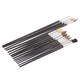 image 1 of Blackspur 15pc Wooden Artist's Paint Brush Set - Black