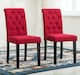image 1 of Set of 2 Tufted Button Back Fabric Dining Chairs Red by MCC Direct