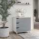 image 2 of HOMCOM Chest of Drawers, 3 Drawer Unit Storage Organiser for Bedroom, Grey