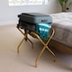 image 7 of Harbour Housewares Folding Metal Luggage Rack - Gold | Gold | Gold