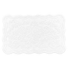 Gracie Floral Jacquard Scalloped Bath Mat