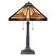 image 1 of Stephen 2 Light Tiffany Table Lamp Vintage Bronze, E27
