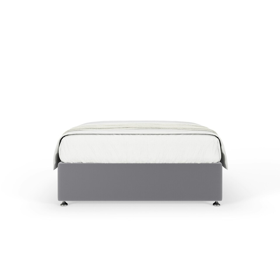image 1 of Signature Platinum 2000 Pocket Sprung Silver Plush Velvet Divan Set Super King