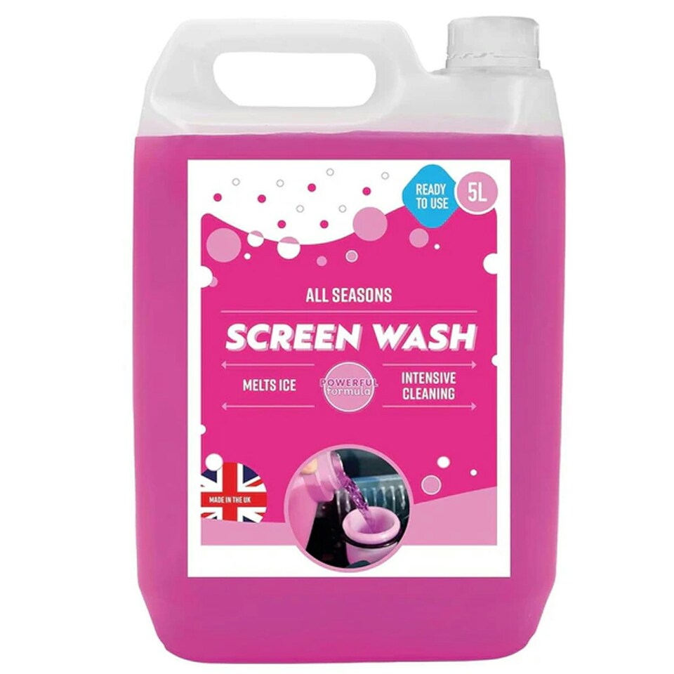 image 1 of 1 x Effective Ready To Use All Seasons 5L Pink Windscreen Screen Wash