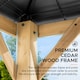 image 9 of Sunjoy 3.93m x 4.52m Cedar Wooden Gazebo ERNIR, Anthracite