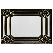 Art Deco Black Frame (Rug) Black | Large: 140x200cm
