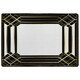 image 1 of Art Deco Black Frame (Rug) Black | Large: 140x200cm