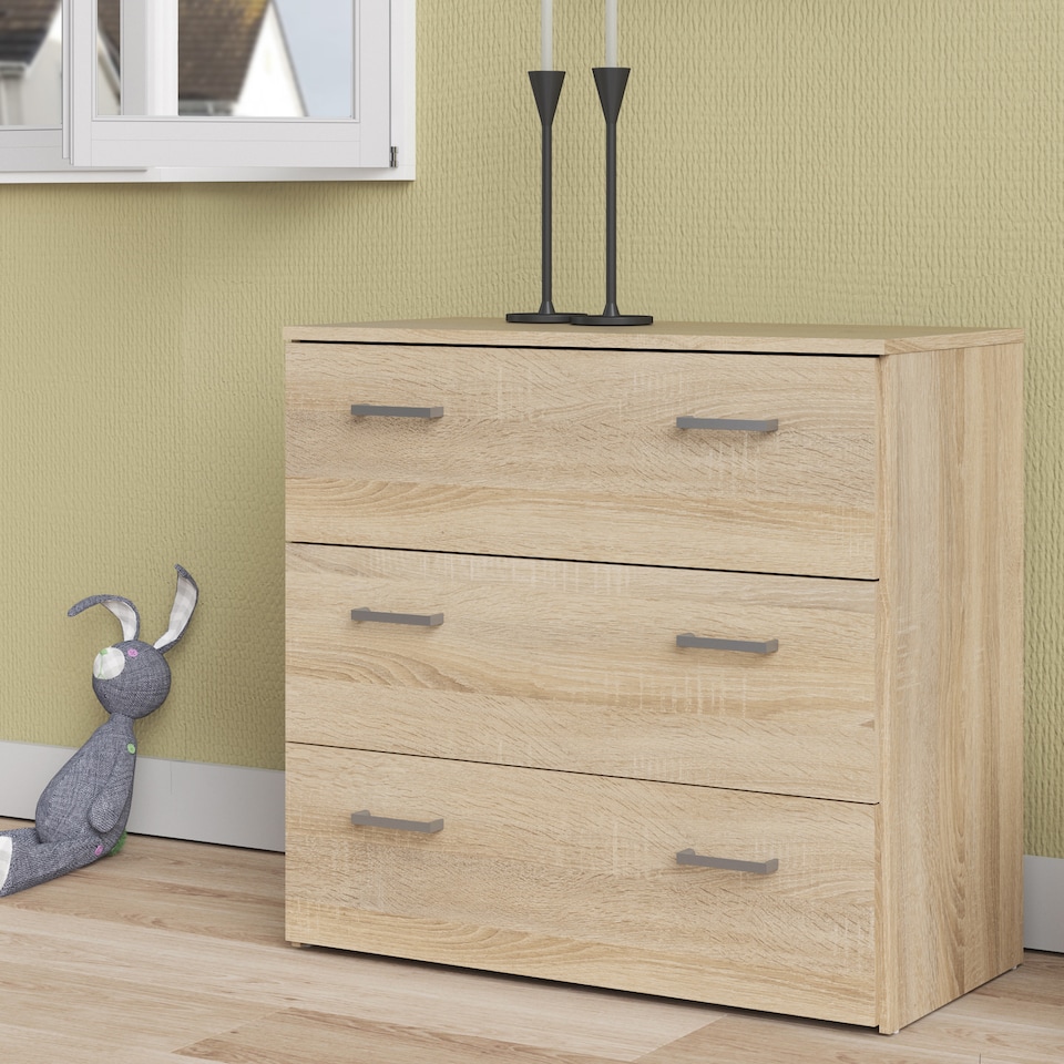 image 1 of Space Chest of 3 Drawers in Oak
