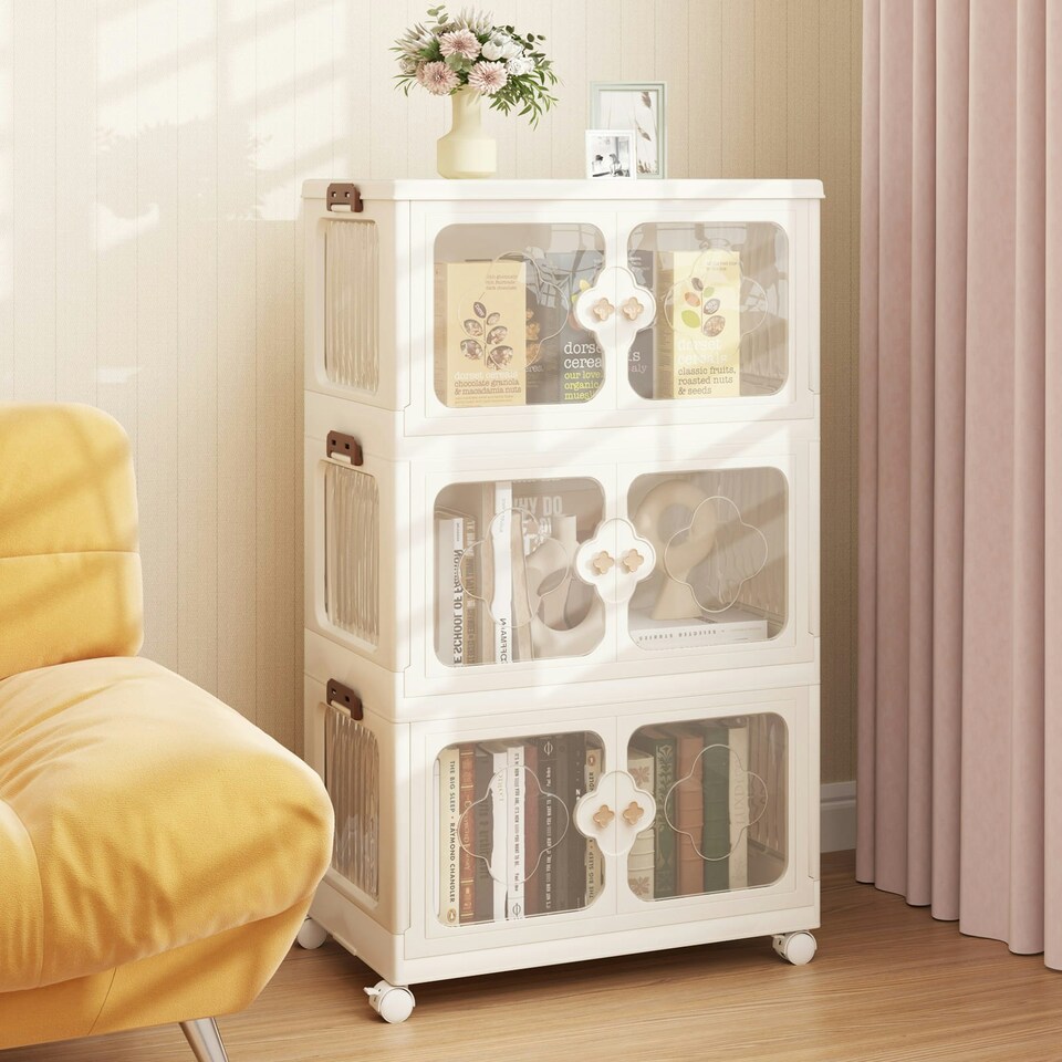 image 1 of COSTWAY 159L Storage Bins Stackable Storage Containers White