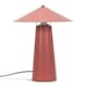 image 4 of ValueLights Axel Painted Coral Table Lamp with Pink Taper Shade | Pink