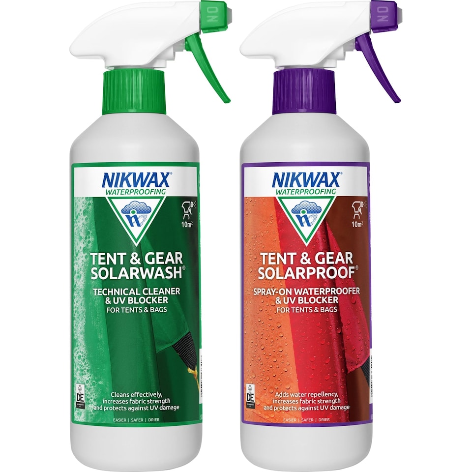 Nikwax Tent & Gear SolarWash & SolarProof Twin Pack