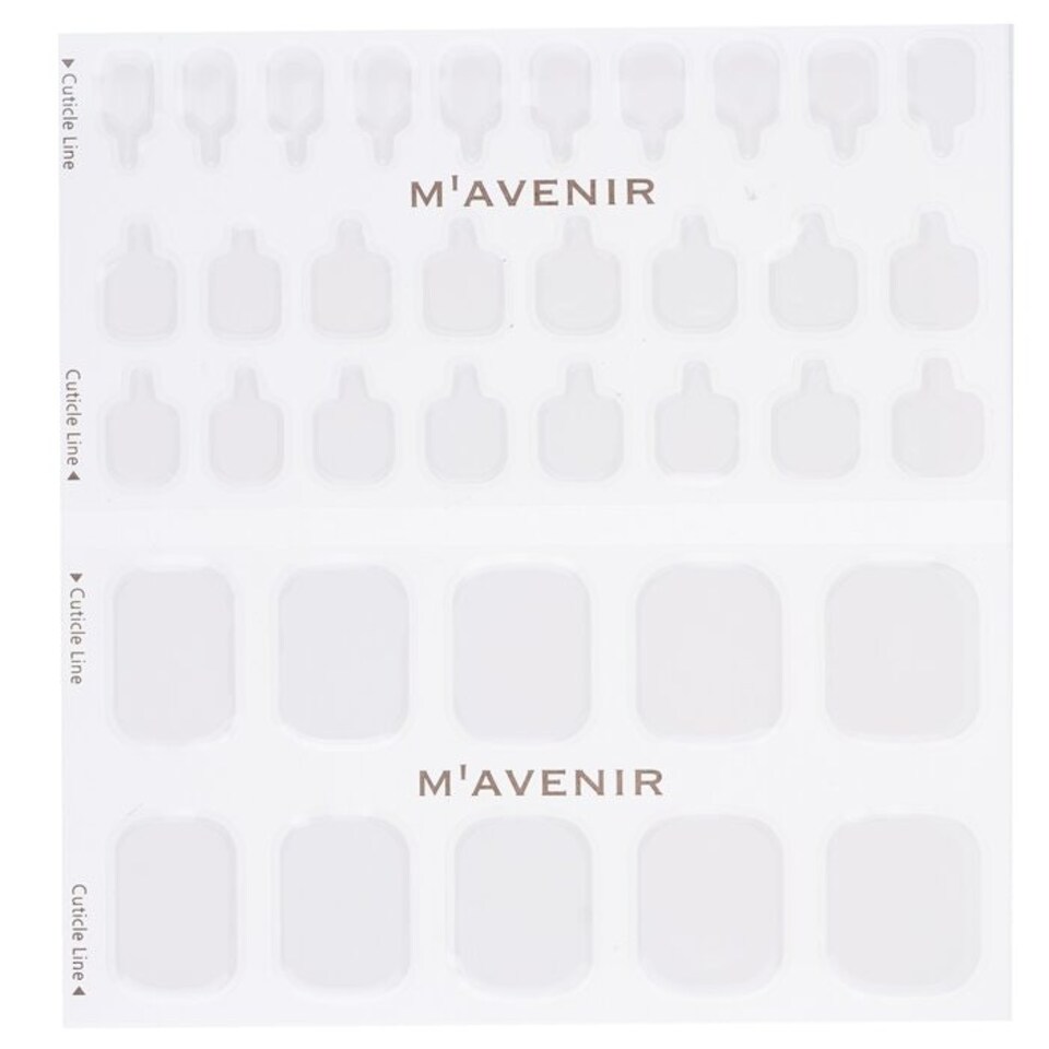 image 1 of Nail Sticker (white) - # Classic Crema Pedi - 36pcs White
