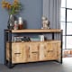 image 3 of Cosmo Industrial Sideboard - Solid Mango Wood - L43 x W135 x H90 cm | Brown