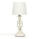 image 3 of ValueLights Memphis Cream Twist Table Lamp with a Fabric Lampshade Bedside Light - Bulb Included Cream