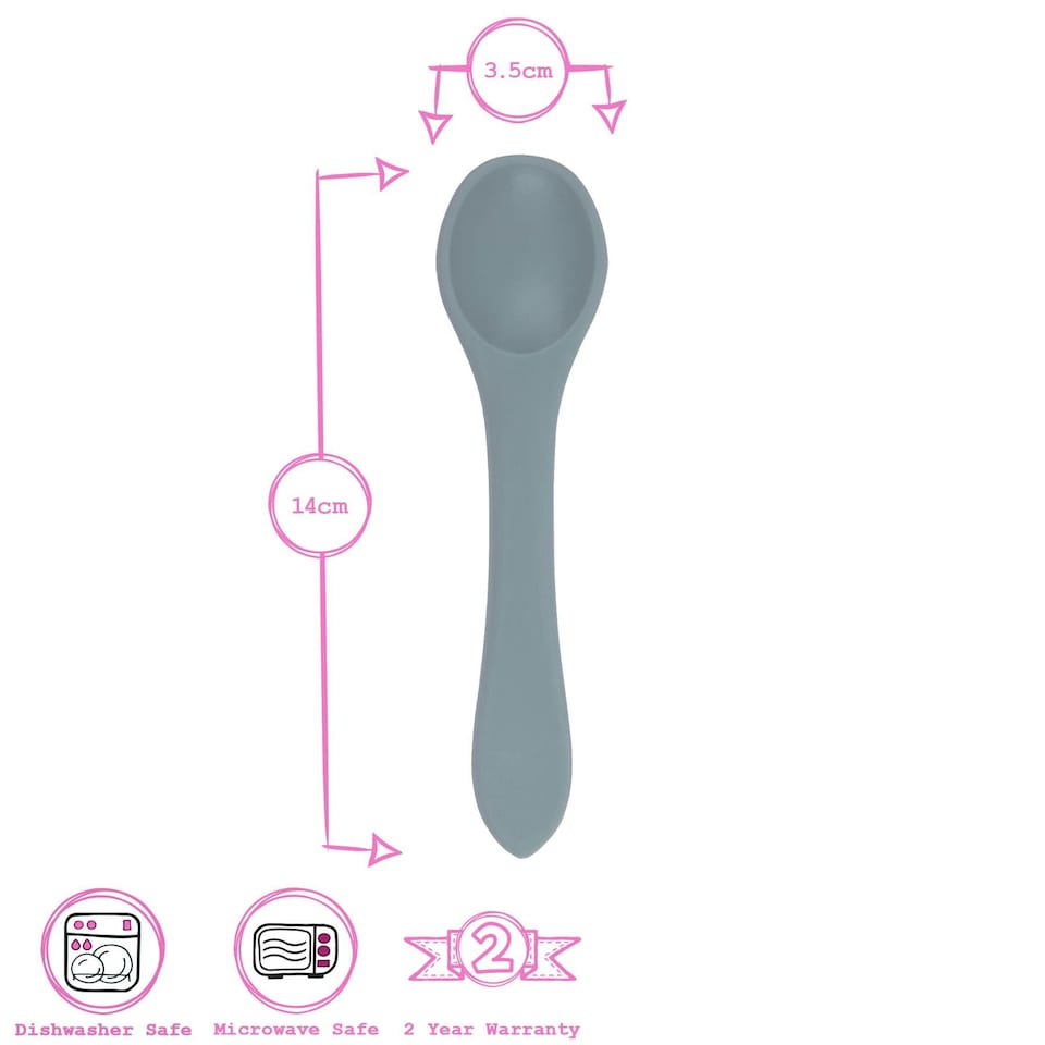 image 1 of Tiny Dining Baby Silicone Weaning Spoon - Tradewinds