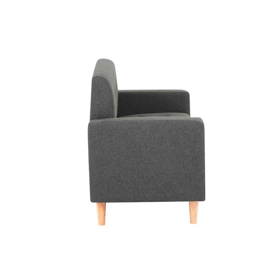 image 1 of 2 Seater Compact Smart Storage Sofa in Durable Fabric - Dark Grey | Grey | Grey | Two Seater | 1