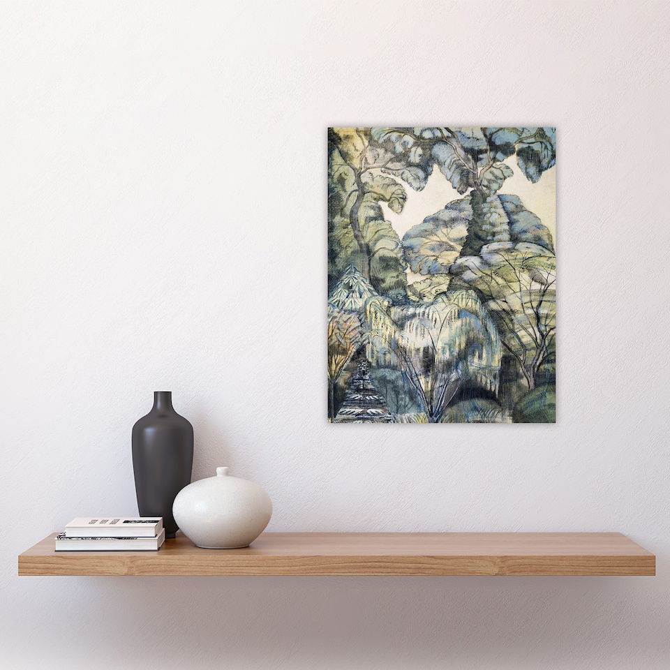 image 1 of Trees in Bird Garden Iver Heath Paul Nash Wall Art Poster Print 12X16"