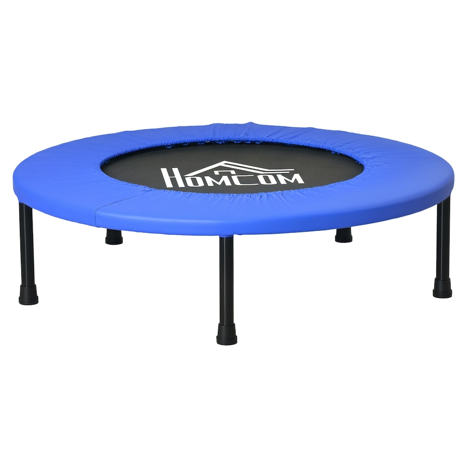 image 1 of HOMCOM 81cm Fitness Trampoline Exercise, Max Load 100 KG, Blue Black