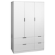 image 10 of Vida Designs Trega 3 Door 4 Drawer Wardrobe Modern Storage Unit, White