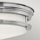 image 2 of Hinkley Hadrian 2 Light Flush Mount Chrome with Opal Glass IP44