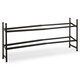 image 3 of Interiors By Premier Minimal Two Tier Shoe Rack, Functional Shoe Drawer Organizer For Bedroom, Robust Shoe Rack For Livingroom Black
